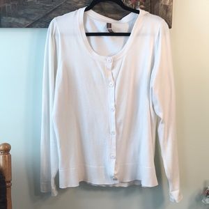 White cardigan